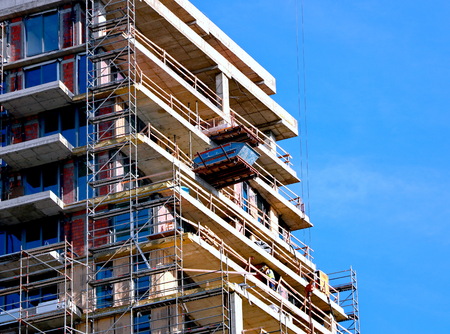 Part of the building under construction