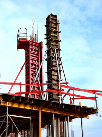 Construction site and blue sky