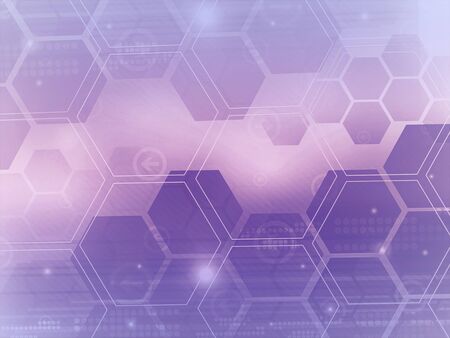 Purple hexagon geometry pattern