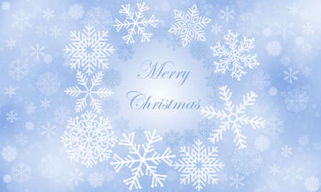 Winter holidays or Christmas background with   snowflakesの写真素材