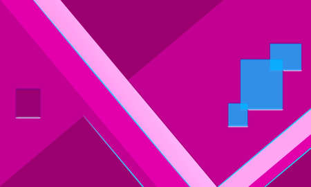 Abstract pink geometric shapes with thin blue lines