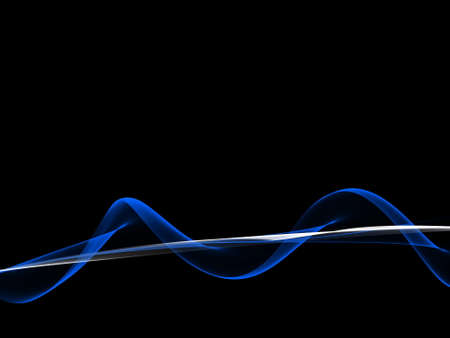 Abstract  red waves and white line at a  black backgroundの写真素材