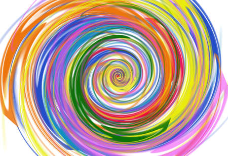 Colorful spiral, abstract swirling backgroundの写真素材