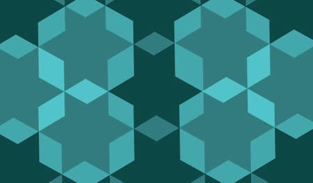 Deep teal and aqua color stars on a blue ice backgroundの写真素材