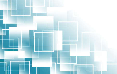 Blue and white glossy squares abstract tech banner designの写真素材