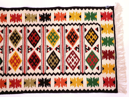 Weaving decoration motive from serbian tradition from Pirot carpetsの写真素材