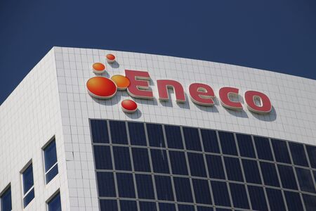 Headquarter of the energy company Eneco in Rotterdam which is for sale from municipalities to private marketのeditorial素材