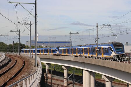 CAF Civity local commuter train at the Amsterdam Sloterdijk Railway Station in the Netherlands