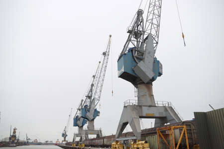 Boskalis dredging and cable-laying vessels in the Waalhaven harbor as part of the port of Rotterdamのeditorial素材