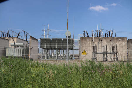High-Voltage power and distribution site in Bleiswijk or Tennet in the Netherlandsのeditorial素材