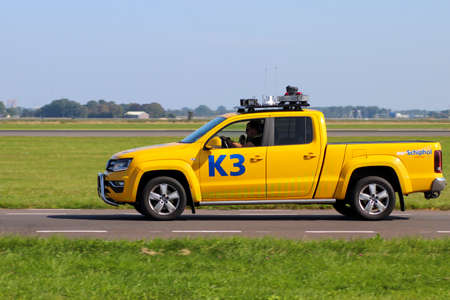 K3 bird control vehicle at Amsterdam Schiphol Airport in the Netherlandsのeditorial素材