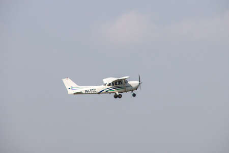 PH-VFE P28A Piper PA-28-161 Warrior III of Vliegclub Flevo at Lelystad airport the Netherlandsのeditorial素材