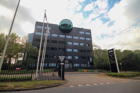 Head office of DHG as investor and developer of high-quality real estate in the port of Rotterdam at Heijplaat harborのeditorial素材