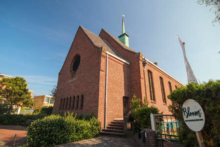 Houtrustkerk church in The Hague in the morning sun in the Netherlands