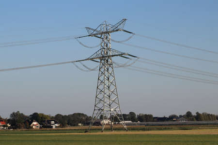 High steel pylons for high voltage power transmission