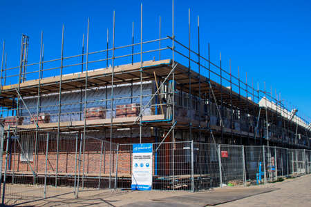 Construction of new houses in the Prisma residential area of Waddinxveen in the Netherlands