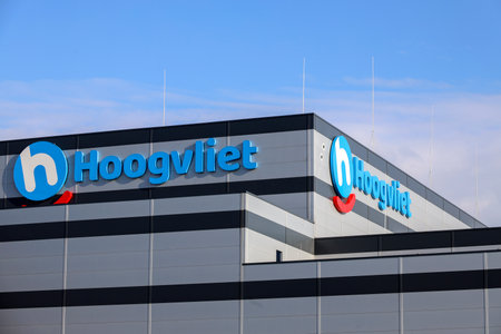 Hoogvliet warehouse and distribution center in Bleiswijk in the Netherlands. This is the most sustainable distribution center of the worldのeditorial素材
