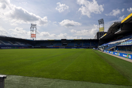 The MAC3 PEC Zwolle football stadium on the south side of Zwolle city in the Netherlandsのeditorial素材