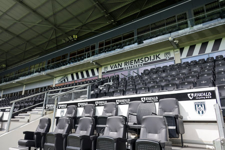 Erve Asito stadium in Almelo, home of Heracles footbal team in the Netherlandsのeditorial素材