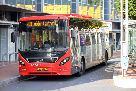 Electrical Volvo bus run by Arriva in Zoetermeer the Netherlandsのeditorial素材