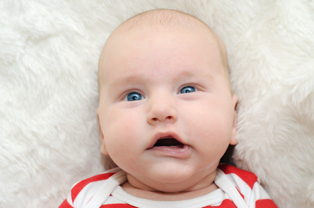 Baby boy is smilingの写真素材