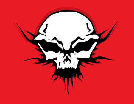 Vector illustration of a skull background design.のイラスト素材