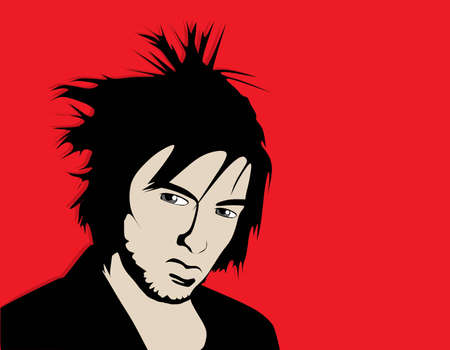 Vector illustration of a guy.のイラスト素材