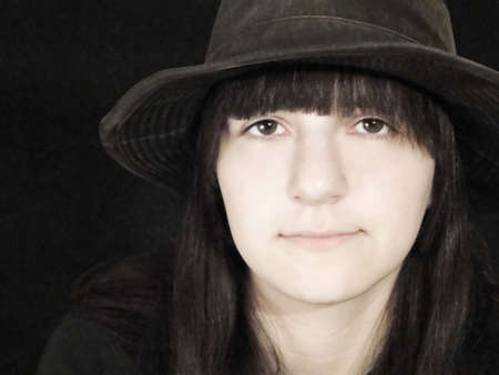 Young woman ready for the safariの写真素材