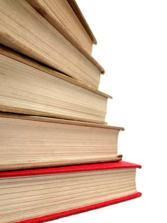 Stack of books isolated on white.の写真素材