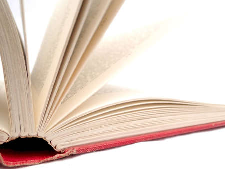 Book isolated on white with pages turning.