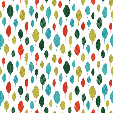 Seamless stylized leaf patternのイラスト素材