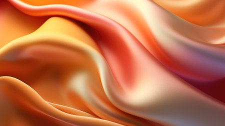 abstract background with smooth lines in orange and yellow colors for designの素材