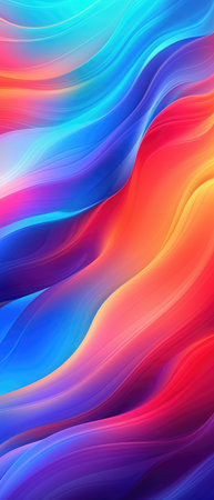abstract background with smooth lines in blue, orange and red colorsの素材