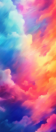 Colorful cloudscape. Abstract background for your design. Vector illustration.の素材