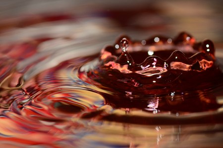 ripples of water splashingの写真素材