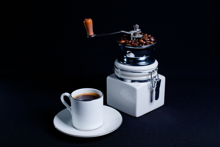 The picture creates feeling of aroma. Excellent mood and excellent quality of coffee.の写真素材