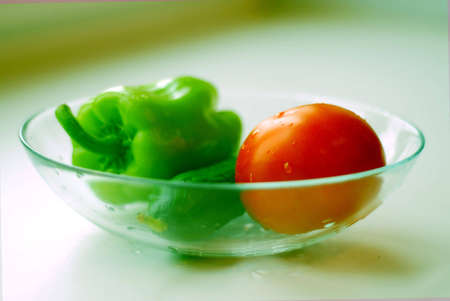 Vegetables on a plateの写真素材