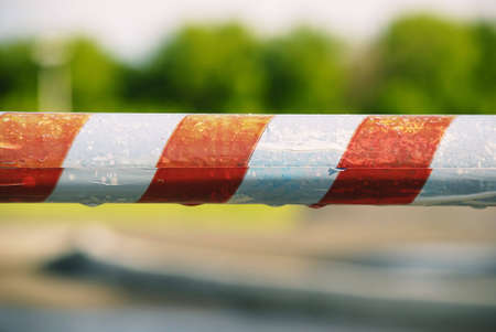 Orange tape for dangerous zonesの写真素材