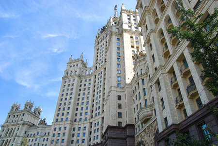 Building in Moscow - USSR architecture of Stalin style skyscraperの写真素材