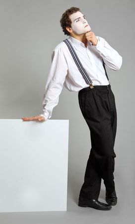 Mime and promotion boardの写真素材