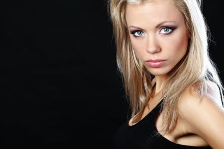 portrait of a beautiful sexual female model. beauty and fashion.の写真素材