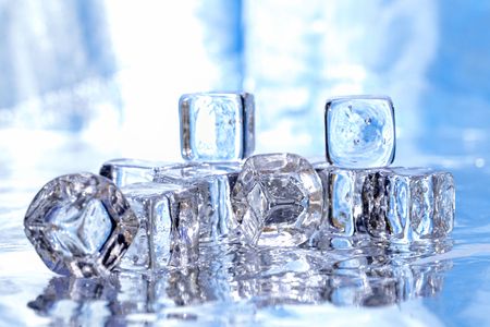 Melting ice cubes