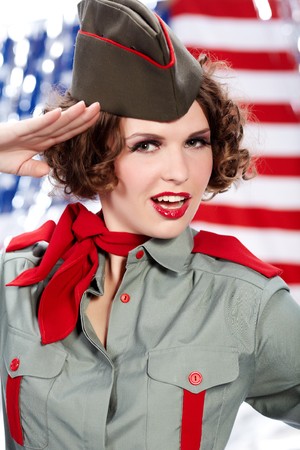 Pin-up girl. American styleの写真素材