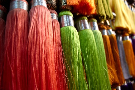 colored fringes, Maroccoの写真素材