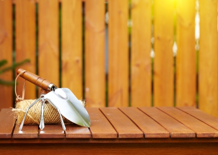 autumn gardening toolsの写真素材