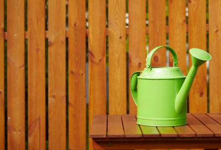 Spring garden tools background の写真素材