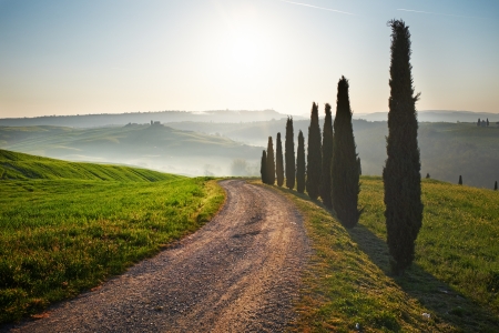 Sunset Tuscany landscapeの写真素材