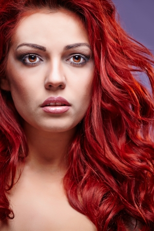 Red Hair  Fashion Girl Portrait の写真素材