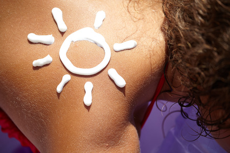 A sun made with suncream 