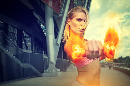 Hot fitness girlの写真素材